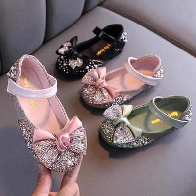 Chaussures de Danse Décontractées à Nœud Diamant pour Filles Printemps & Automne pour Enfants