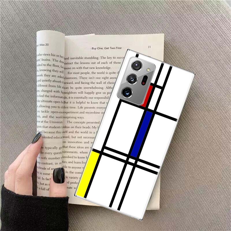 TOPLBPCS Mondrian Grid Phone Case for Samsung A17 A37 A57 A54 A14 A24 A34 A07 A04S A02S A12 A22 A32 A52S A16 A26 A36 A56 A72 Gal