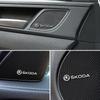 JNPV7 4pcs 3D Aluminum Speaker Stereo Speaker Badge Stickers for Skoda Octavia Kodiaq Kamiq Fabia RS Rapid Yeti Car Accessories Tools