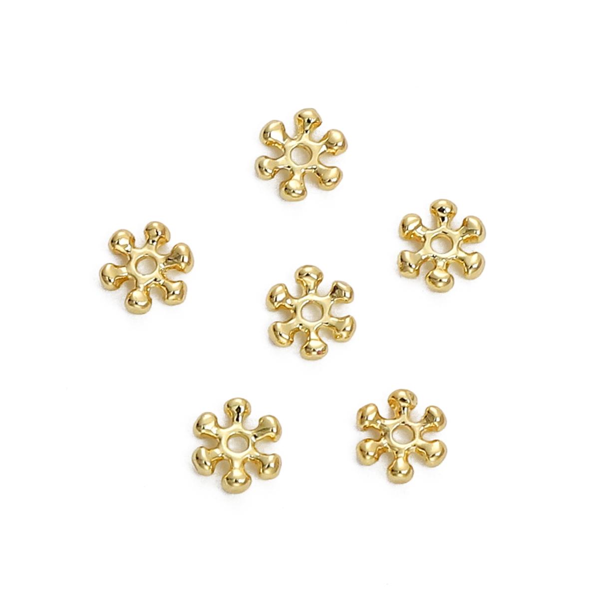 

10 шт. медные подвески-перегородки в виде снежинок для изготовления ювелирных изделий своими руками, аксессуары для рукоделия 4mm 10pcs