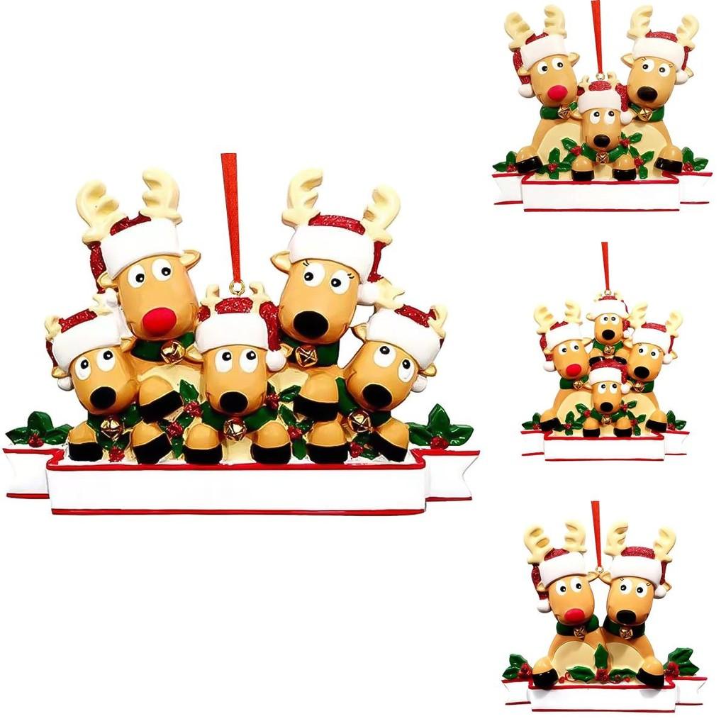 Wunderschönes Harz Weihnachtsrentier Ornamente Set Handgefertigte Feiertagsdeko-Artikel