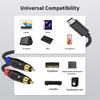 3.28ft Type C to 2RCA Cable, Insert and Play Adapter Cord Y Splitter Wire for Smartphone to Mixers Amplifiers