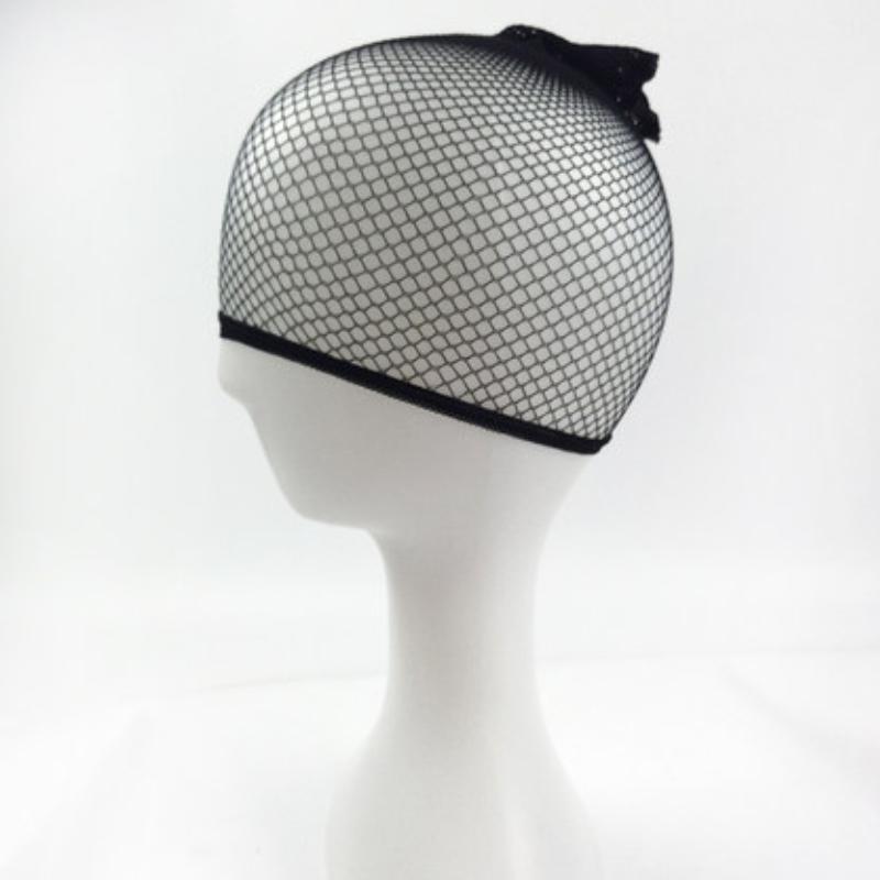 Großhandel Schwarzer Snood Nylon Haarnetz Materialien Für Perückenherstellung Dehnbare Gummibänder Netzmütze Für Damen Perückenunterlage Zubehör