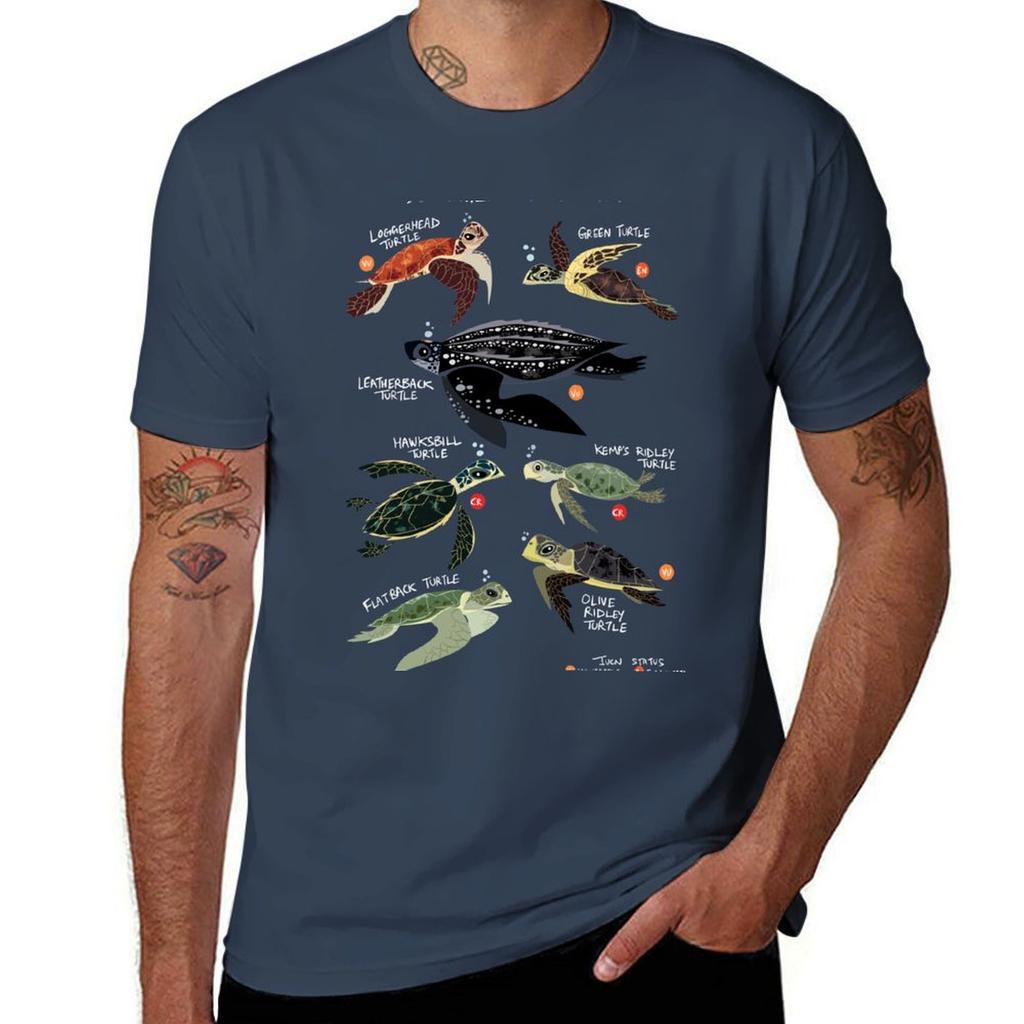 Sea Turtles Of The World Tshirt Anime T Shirts For Man Tshirt