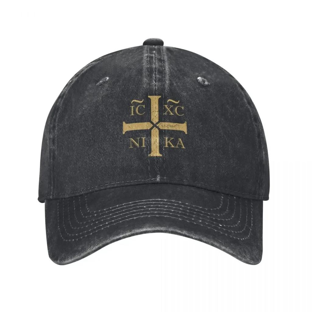 IC XC NI KA Cruz Ortodoxa Cristo Grama Gorra de Béisbol Gorra Trucker Gorra de Golf Gorra de Golf Genuina Nueva Moda de Playa para Mujeres Unisex