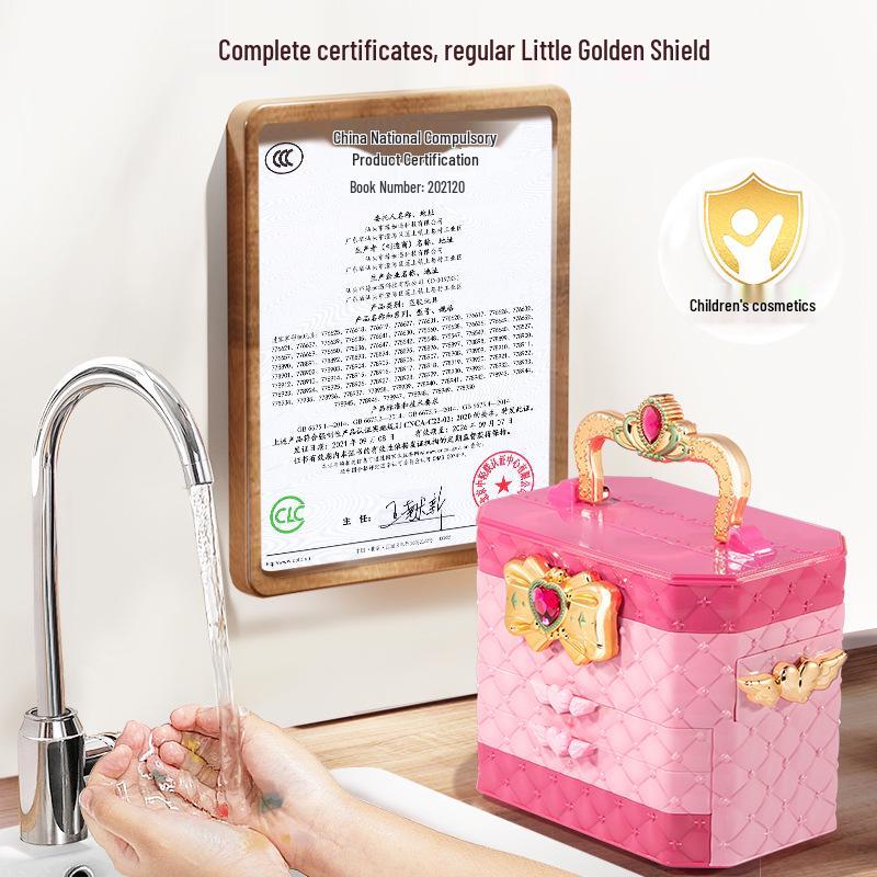 Children's Music Cosmetic Suitcase Toy Set - Little Princess Makeup & Nail Polish Gift