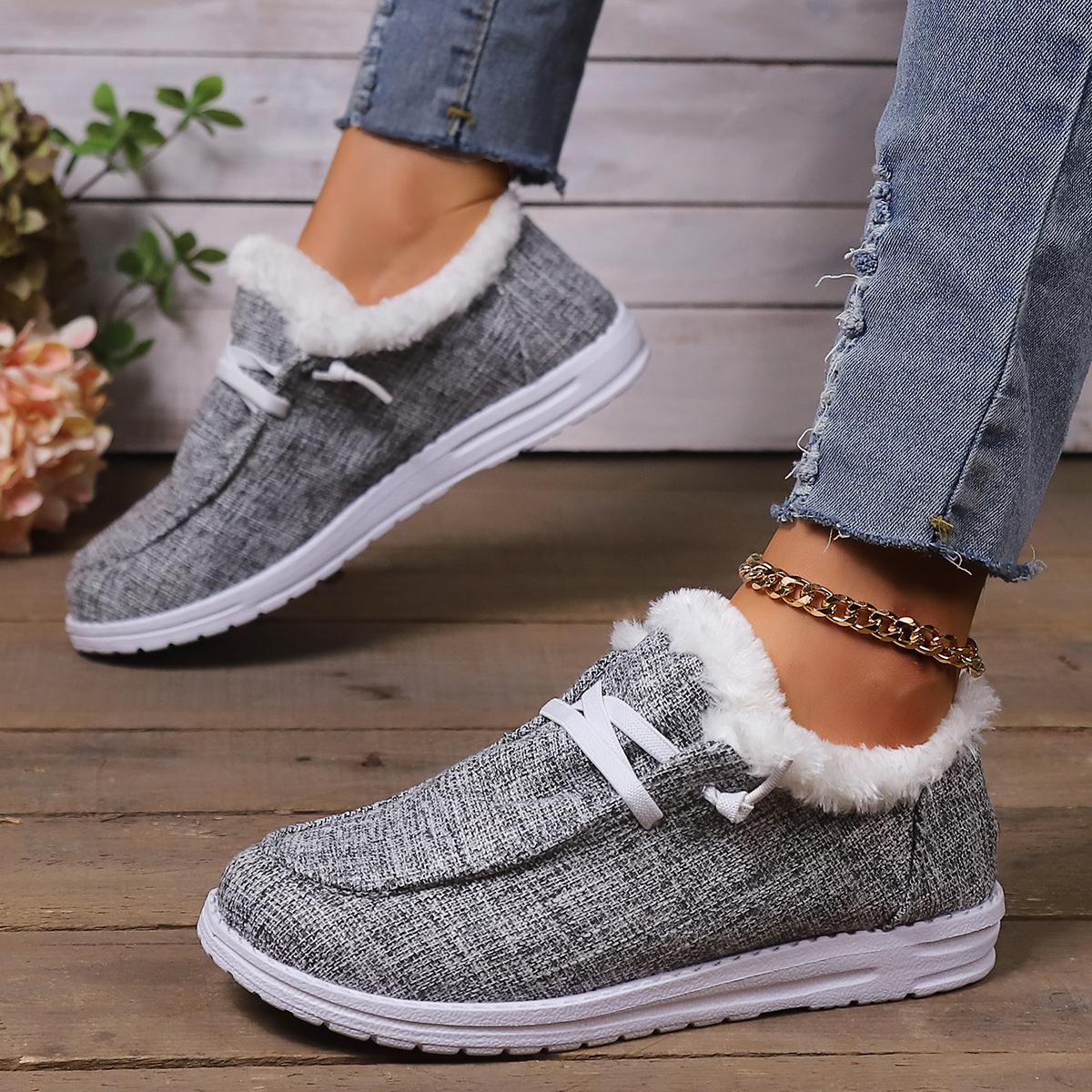 

Модные женские зимние сапоги Новая зимняя мода Утепленные пухом Теплые ботильоны Женские повседневные Удобные Неглубокие Уличные Хлопковые туфли Женские 36 серый