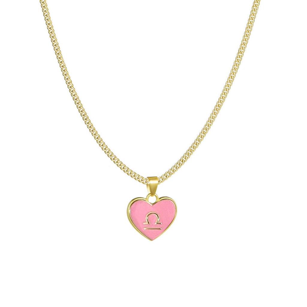 Zodiac Heart Contemporary Necklace With Layered Chain Perfect For Women Fashionable