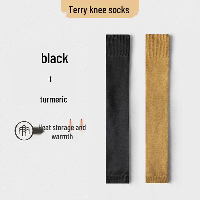 Verdickte Winter Kniehohe Stulpen und Überknie Frotteesocken