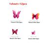 12Pcs Butterflies Wall Sticker Decals Stickers On The Wall New Year Home Decorations 3D Butterfly PVC Wallpaper for Living Room