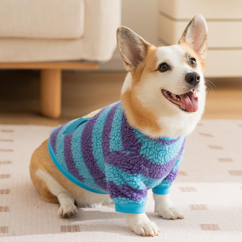 Corgi Dog Clothes Little Monster Autumn and Winter Warm Belly Cotton-padded Clothes Medium and Large Dog Pet Two-legged Clothes Accessories
