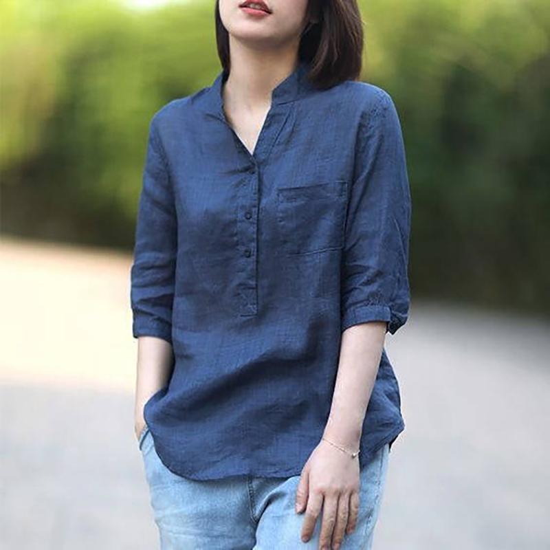 stand collar shirt womens
