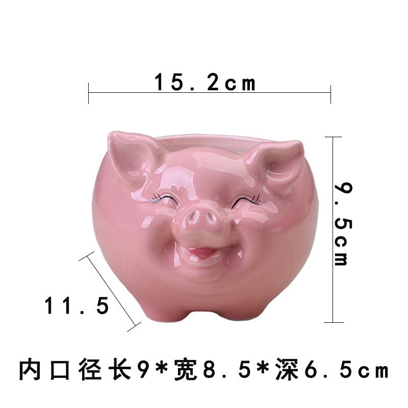 Simple Nordic Cartoon Animal Succulent Flower Pot Ceramic, Creative Gardening Water Flower Potter Home Decoration Ornament