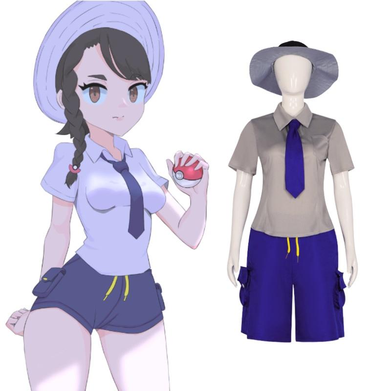 Pokemon Scarlet And Violet Florian Juliana Cosplay Costume Set For Halloween And Stage Performance