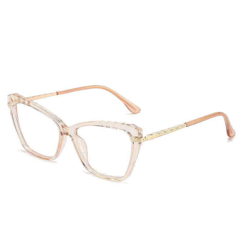 New Cat's Eye Anti-blue Flat Mirror Simple Retro Women's Glasses Frame Can Be Fitted with Glasses Frames.