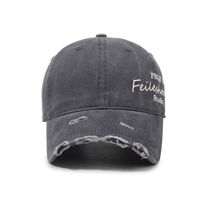 Side Letter Embroidered Holes Baseball Cap Men Women Sun Hat