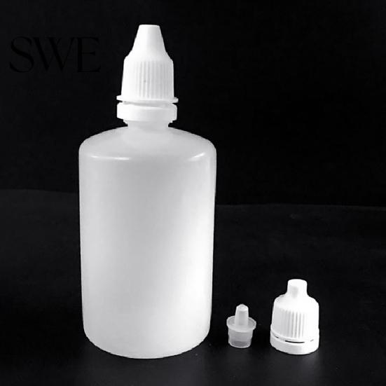 Mini colírio líquido espremível de plástico vazio de 100ml, garrafa recarregável