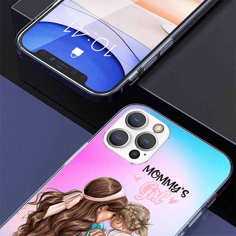 Woman Fashion Girl Super Mom Baby Phone Case For iPhone 17 Air 16 Pro Max 16E 15 + 14 Plus 11 12 13 Mini 7 8 SE Gift Print Cover