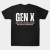 Men Black Print T-shirt Gen X Retro Vibes Design For True Generation Xers No-Cut Transfer Paper Print Cotton Tshirt