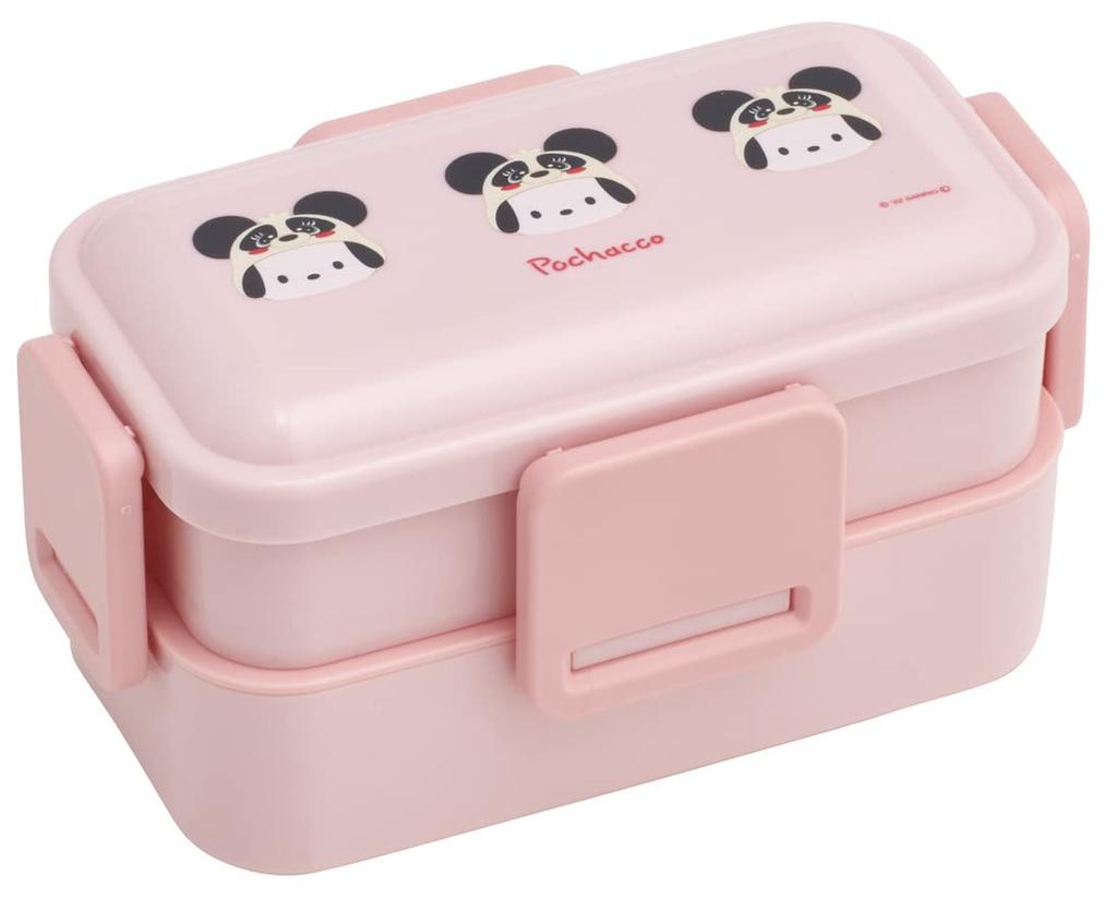 Skater Bento Pochacco Soft Made in Box, Head, Sanrio, 600ml, Antibacterial, Serving, Dome-Shaped Lid, Two-Tier, Women's, Japan, PFLW4AG-A