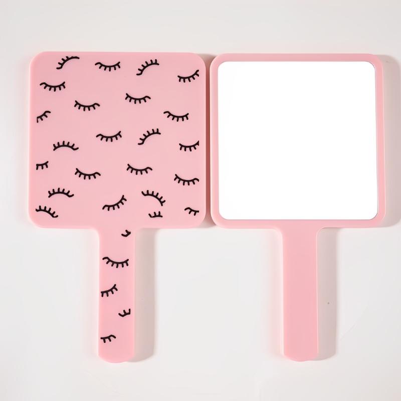 Eyelash Extensions Handheld Mirror Vanity Mirrors Portable Square Eyelash Extension Mirror Women Cosmetic Beauty Salon Supplies