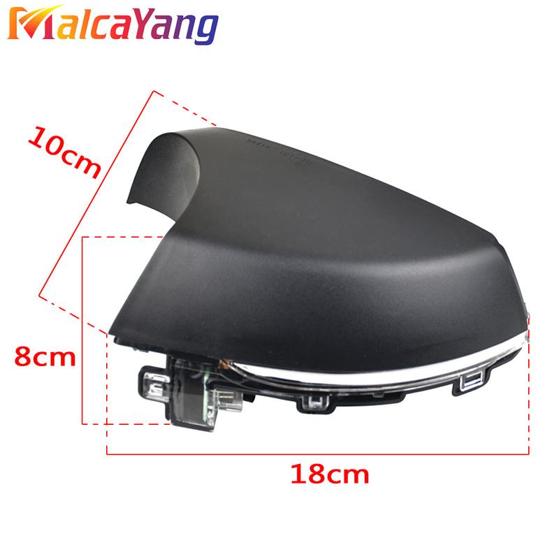 Dynamic Turn Signal LED Side Rearview Mirror Indicator Black Blinker Repeater Light For Volkswagen VW Polo MK5 6R 6C 2009 -2017