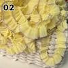 1M Lace Ribbon Sheer Chiffon Elastic Ruffle Ribbon Lace Trim for Dress Diy Apparel Sewing Fabric Wedding Party Accessories New