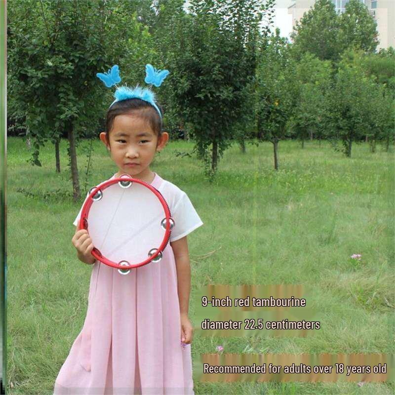 Little Guli Red Performance Tambourine for Drummers and Shaker Players - Available in Small and Large Sizes
