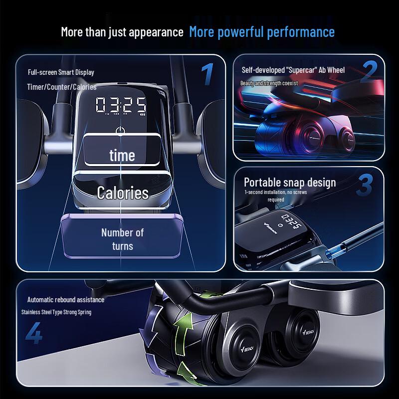 MERACH Smart Automatic Rebound Ab Roller