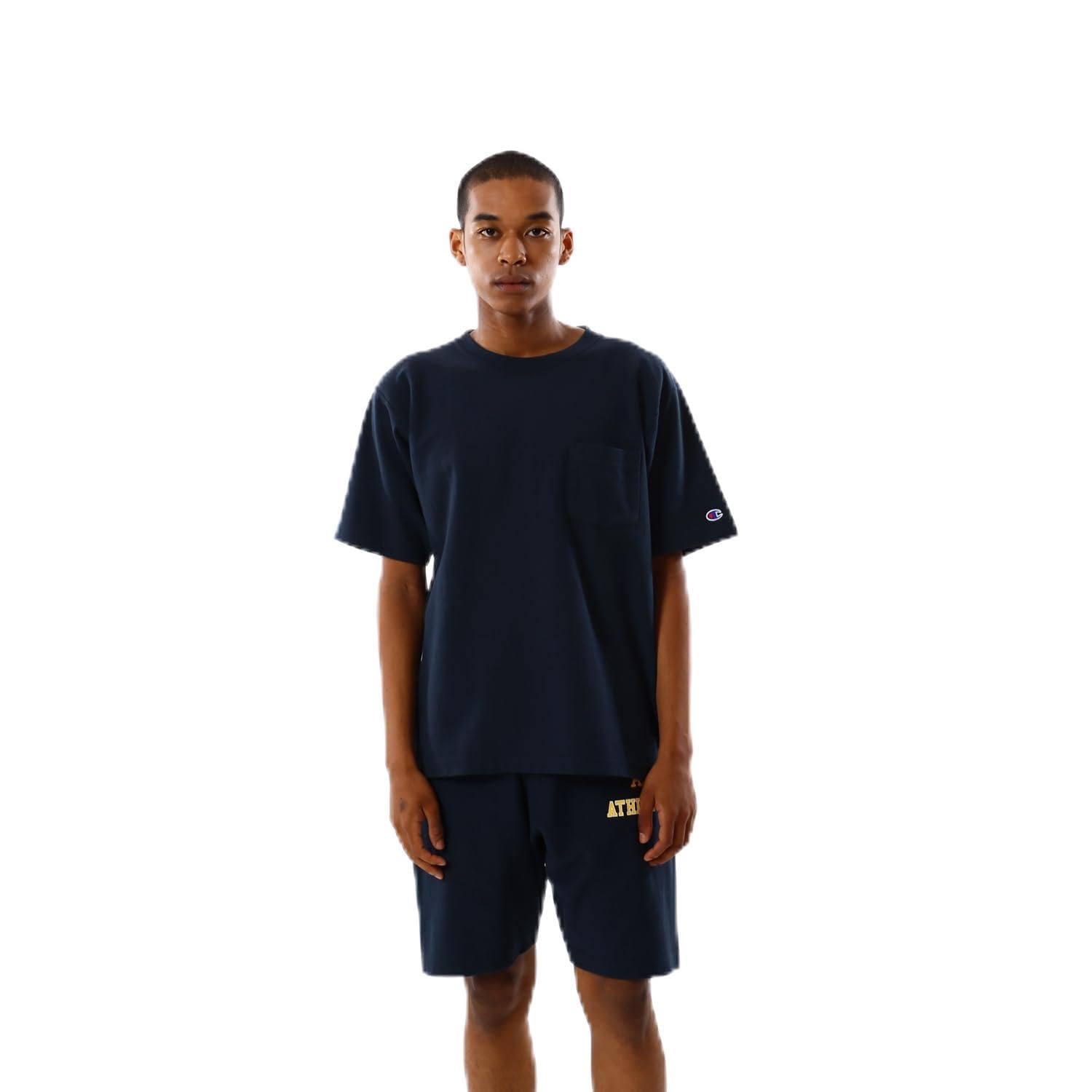 

Champion Short Sleeve Crew Cotton USA Reverse Garment Short Sleeve Pocket T-Shirt, Neck, 100% 9.4oz Weave® Wash, T-Shirt, C3-Z319Z-370-S