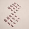 Pink Peach French Glitter European and American Ins Style Long European Square Piece Fake Nails Wearing Armor
