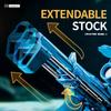 MK9 Electric Water Gun Automatic Water Shooting Toy Retractable Stock and Recoil for Kids Summer Outdoor Activities