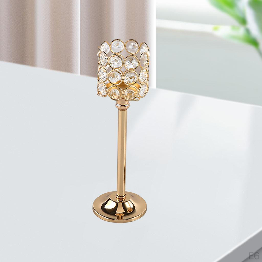 Crystal Candle Holder Decor Plating Table Centerpiece Candlesticks for Wedding, Dining Room,