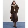 Shangjing Women's Wool-Blend Vintage Quilted Jacket