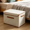Fabric Storage Box with Lid, Sturdy Three-Dimensional Design, Ideal for Closet Organization and Home Storage.