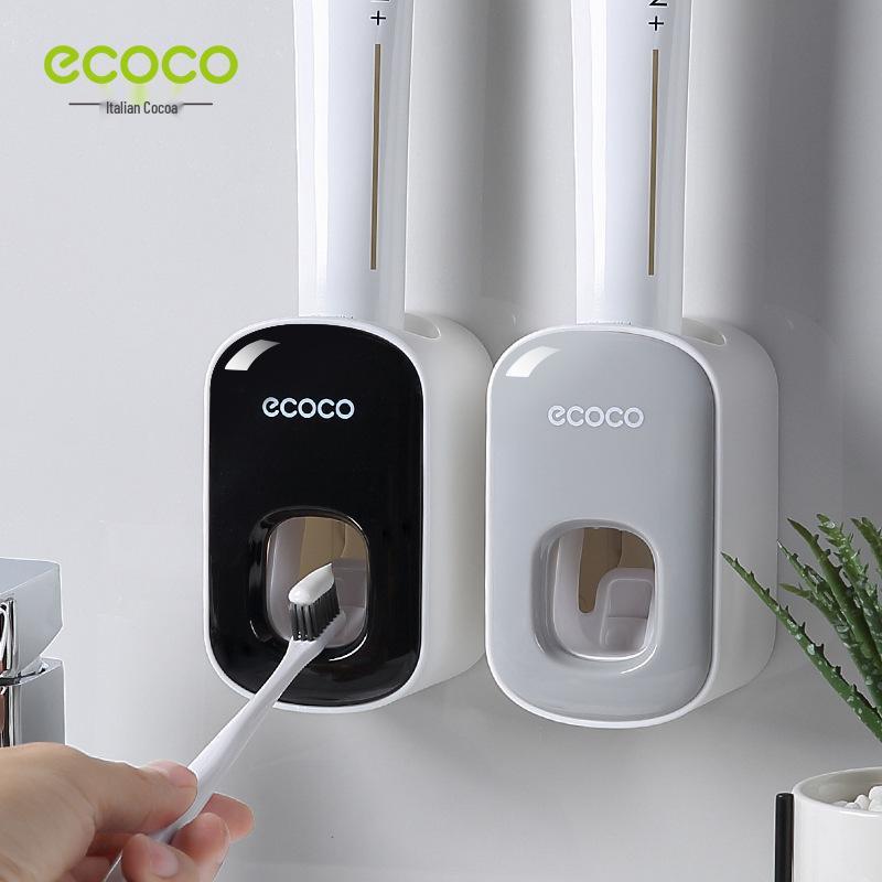 Yikoko Wall-Mounted Automatic Toothpaste Dispenser & Toothbrush Holder