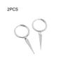 2 Pieces Alloy Women Earring Decorative Solid Color Electroplated Unfading Elegant Ear Stud Jewellery Ornament