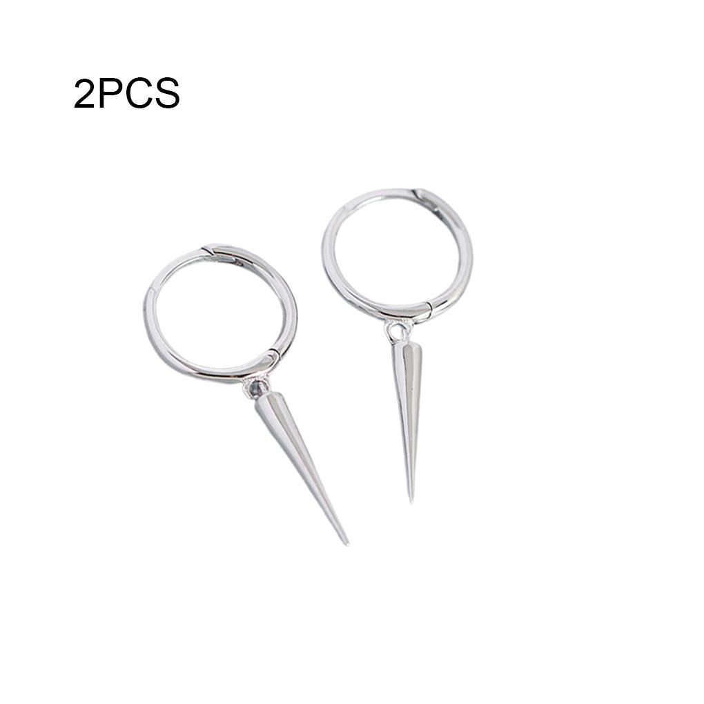 2 Pieces Alloy Women Earring Decorative Solid Color Electroplated Unfading Elegant Ear Stud Jewellery Ornament