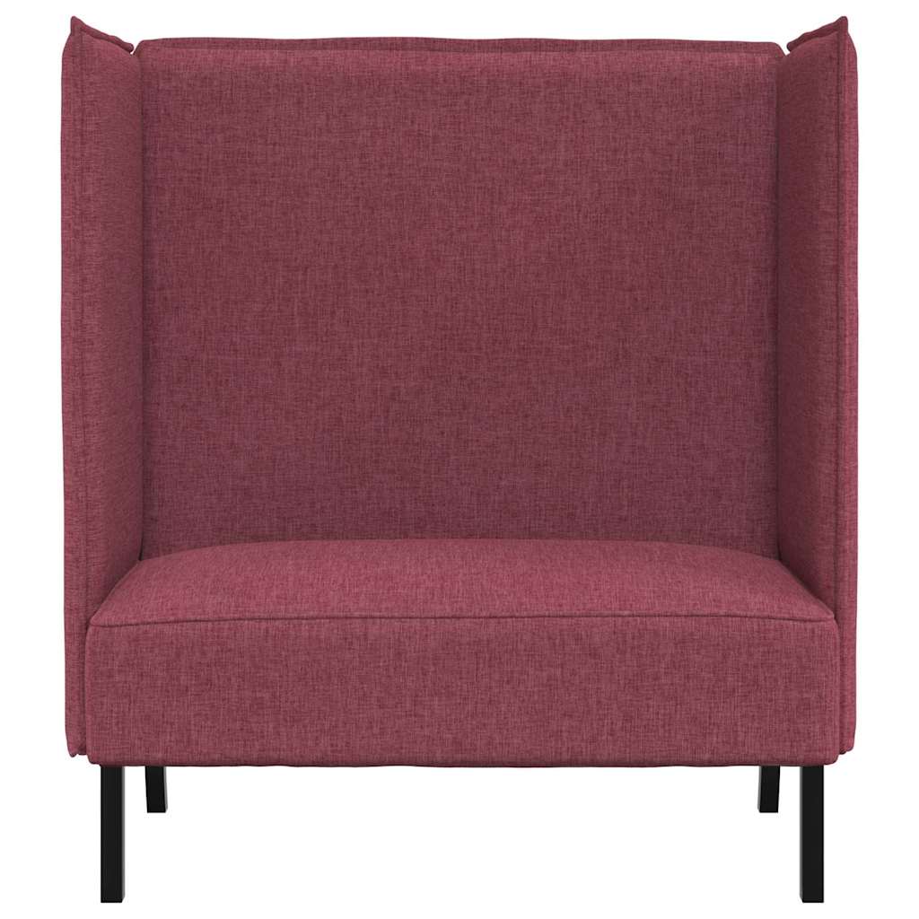 High Back Sofa 101 Cm Burgundy Fabric