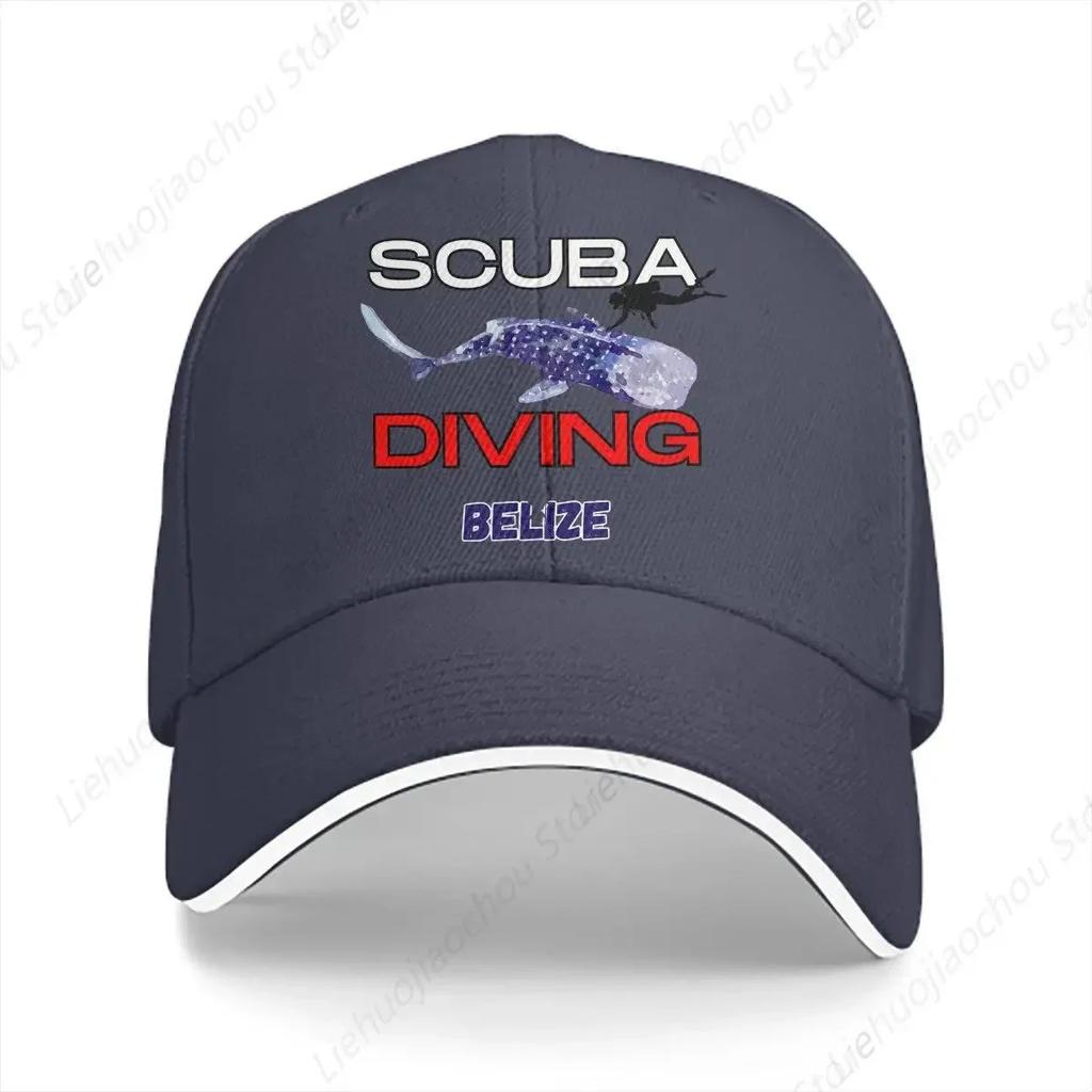Belize Unisex Baseball Caps Peaked Cap Shark Scuba Diving Sun Shade Hats for Unisex WoUnisex