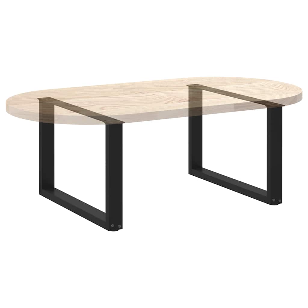 Vidaxl Coffee Table Legs, 2 Pcs, Black, 70X(42-43) Cm, Steel