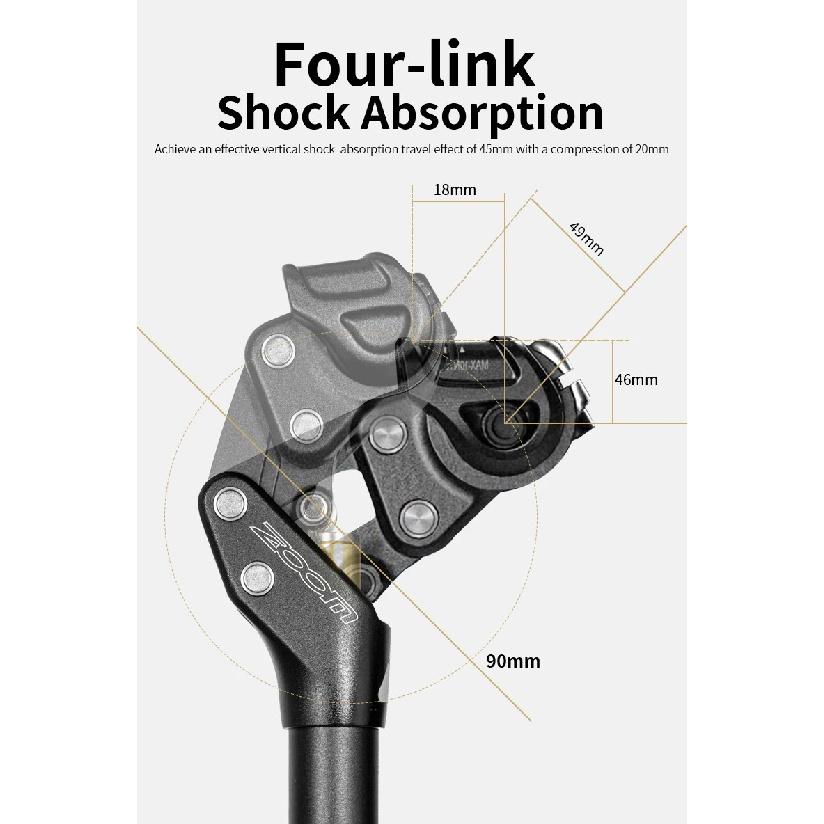 ZOOM MTB Bicycle Shock Absorber Seatpost Bike Seat Post Dropper Manual Travel Height Suspension 27.2/30.9/31.6mm Bike Seat Tube