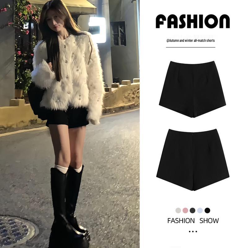 

2025 Women s Retro A-Line Wide-Leg Shorts - Spring Korean & Hong Kong Style 4XL