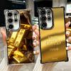 Fine Gold Pattern Printing Plating Phone Case For Samsung Galaxy S24 S25 FE S26 Edge S23 Ultra S22 S21 Plus S20 Anti-Fall Airaba