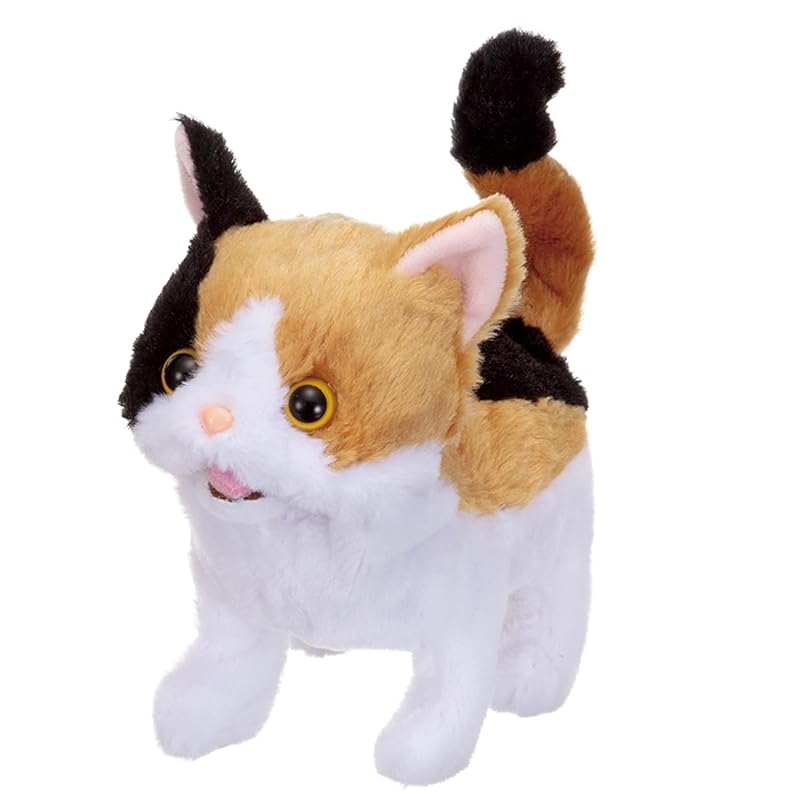 Iwaya (IWAYA) Electric Animal Cat Plush Toy, Walks Slowly and Dashes Quickly, Piccoline Mike, ST Mark Certified, For Ages 3 and Up, Battery-Operated