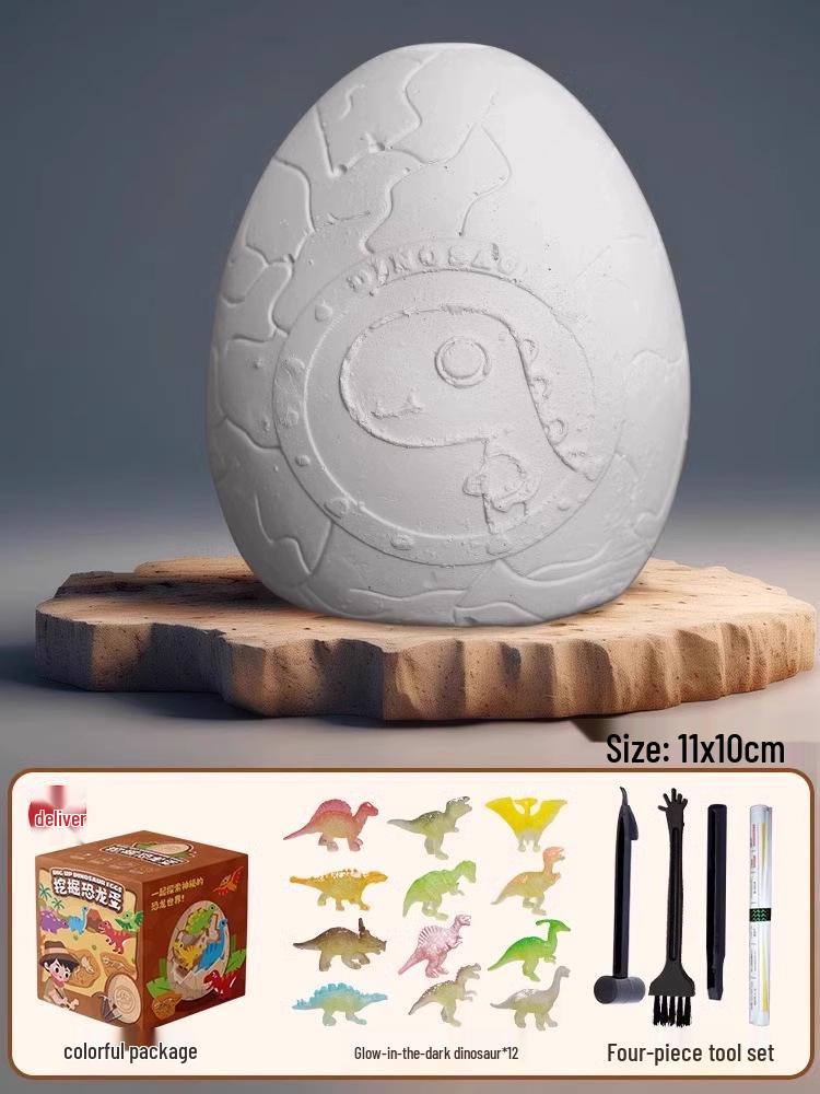 Dinosaur Fossil Excavation Toy - Gem and Skeleton Treasure Hunt for Kids