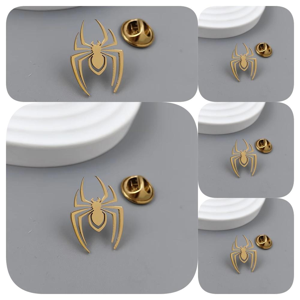 Classic gold-plated spider badge, women’s anti-exposure buttons, men’s suit lapel pin, formal brooch