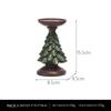 Gold Christmas Tree Candlestick Holder - Festive Home Decoration Ornament