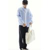 H M Utility sHirt Loose Fit ligHt Blue Striped