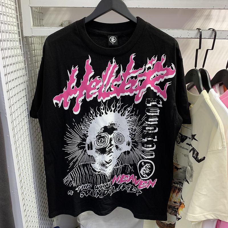 T-shirt a maniche corte larghe girocollo, nuovo stile EastRogue, per uomo e donna, taglie forti, retro e versatile, casual a mezza manica.